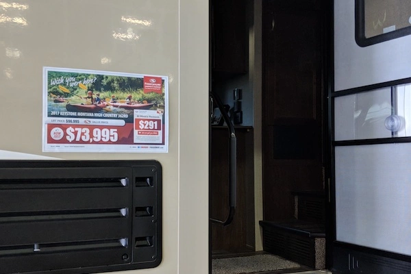 Fraserway RV Pricing Information Sheets