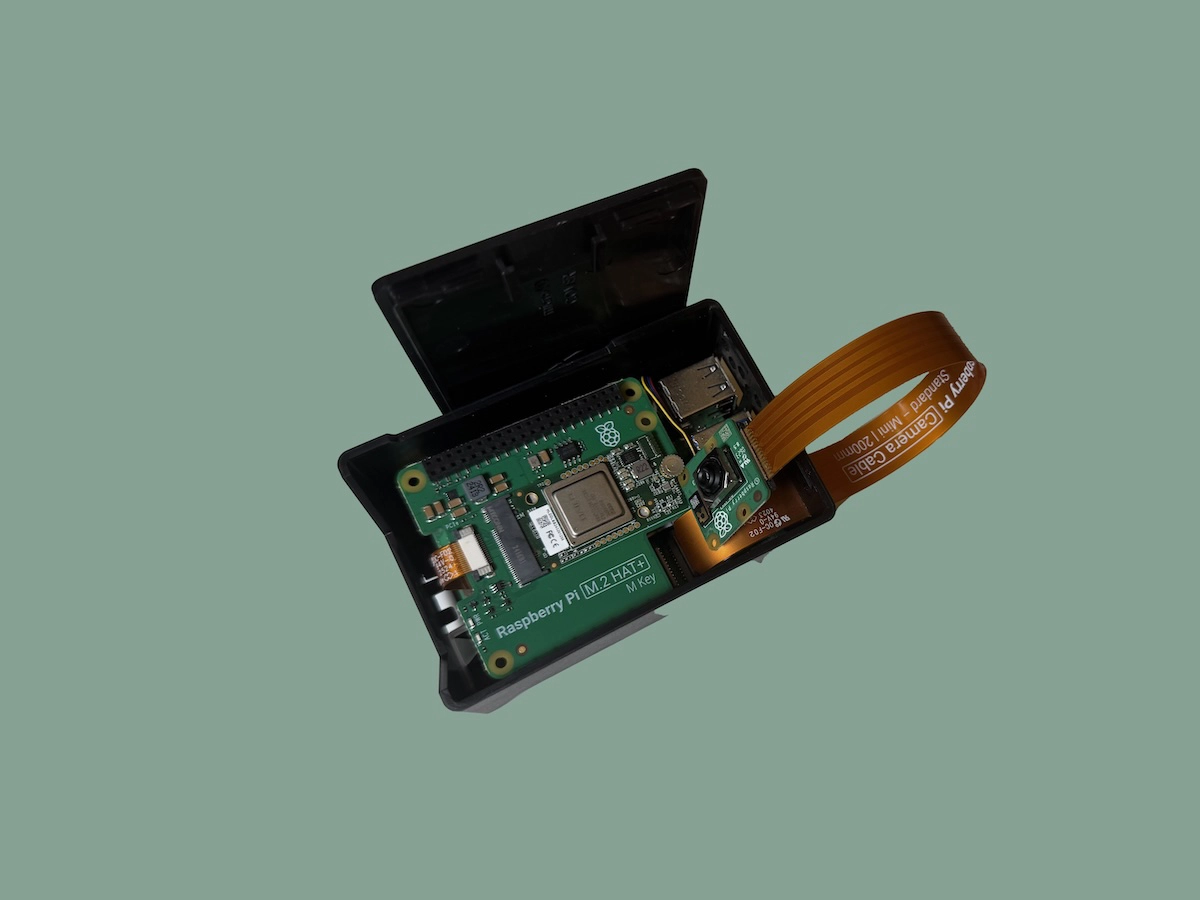 Raspberry Pi 5 hardware setup with camera